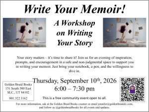 Writing Workshop Series: Write Your Memoir!