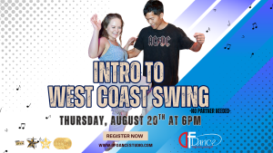 Intro to West Coast Swing! Beginner welcome! No Partner needed