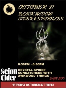 Black Widow Cider & Spider Suncatcher Workshop